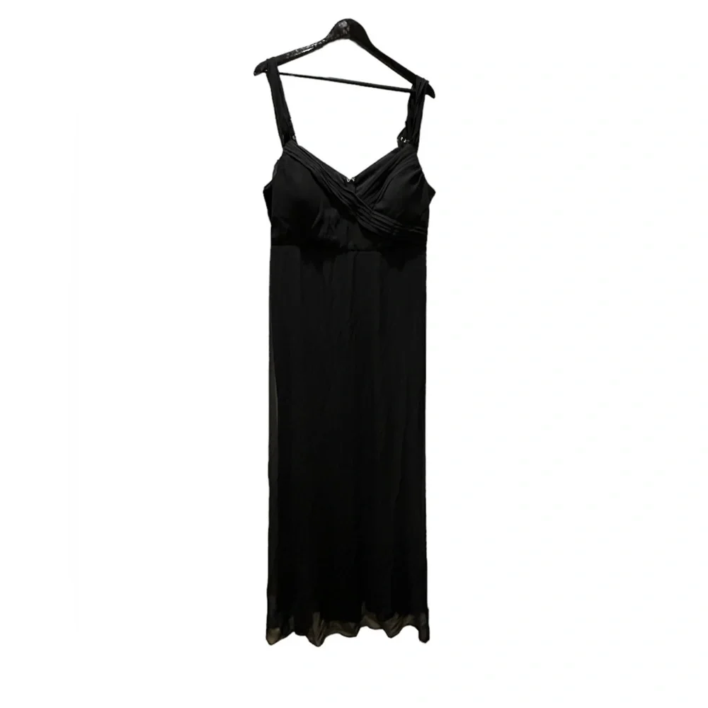 Birdy Grey SPENCE CONVERTIBLE DRESS CHIFFON BLACK CURVE 2X NEW NWT BRIDESMAID